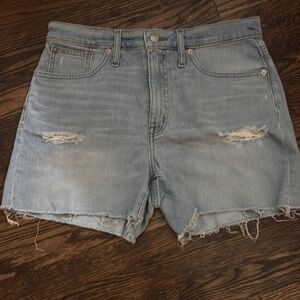 Madewell Denim Distressed Women Shorts